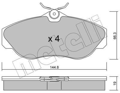 Brake Pad Set, disc brake METELLI 22-0350-0