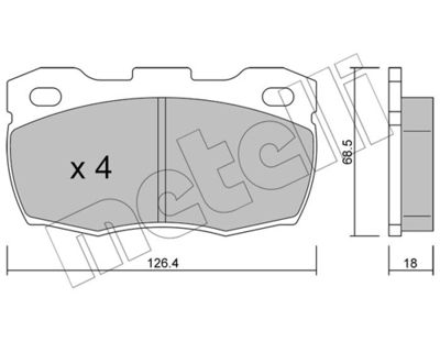 Brake Pad Set, disc brake METELLI 22-0352-0