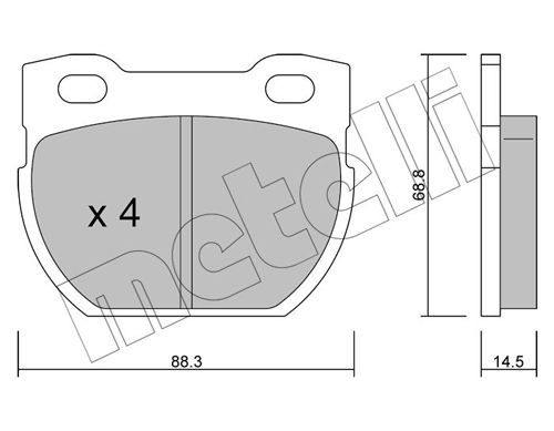 METELLI 22-0354-0 Brake Pad Set, disc brake