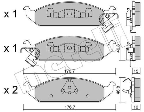 METELLI 22-0355-0 Brake Pad Set, disc brake