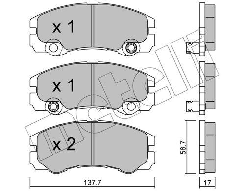 METELLI 22-0357-1 Brake Pad Set, disc brake