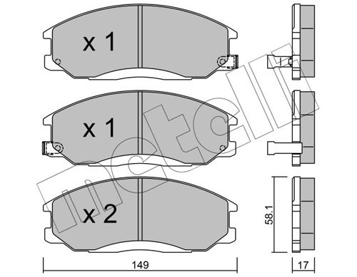 METELLI 22-0364-0 Brake Pad Set, disc brake