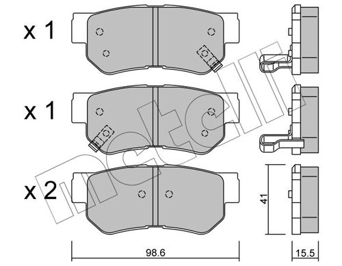 METELLI 22-0365-0 Brake Pad Set, disc brake