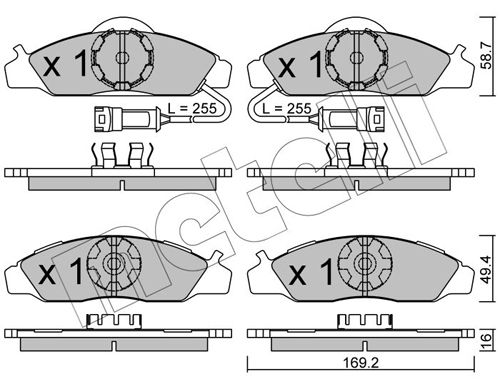 METELLI 22-0368-0 Brake Pad Set, disc brake