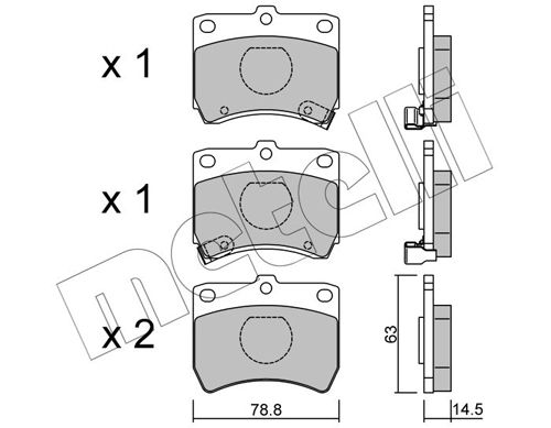 METELLI 22-0370-0 Brake Pad Set, disc brake