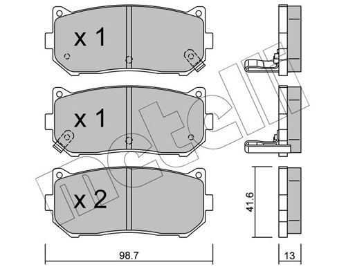 METELLI 22-0372-0 Brake Pad Set, disc brake
