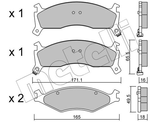 METELLI 22-0375-0 Brake Pad Set, disc brake
