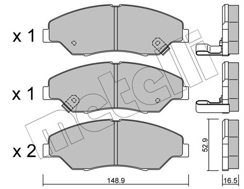 METELLI 22-0376-0 Brake Pad Set, disc brake