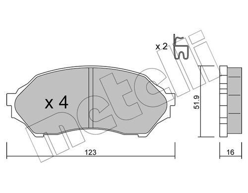 METELLI 22-0387-0 Brake Pad Set, disc brake