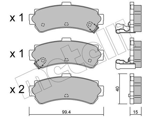METELLI 22-0403-0 Brake Pad Set, disc brake