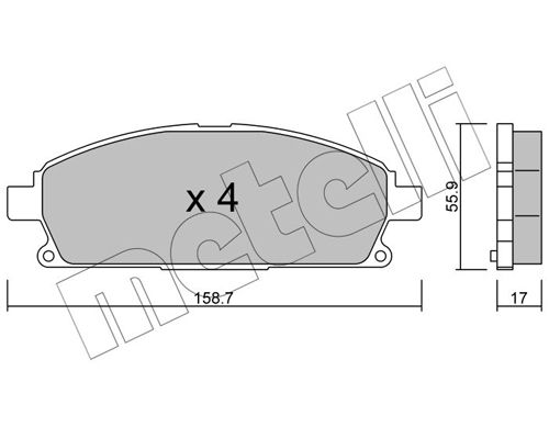 METELLI 22-0406-0 Brake Pad Set, disc brake