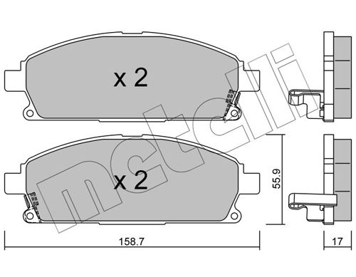 METELLI 22-0406-1 Brake Pad Set, disc brake