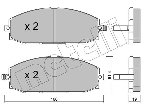METELLI 22-0407-0 Brake Pad Set, disc brake