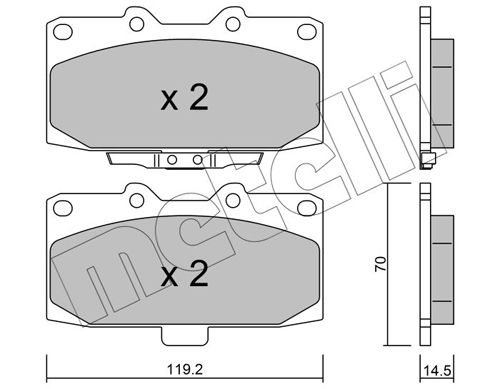 METELLI 22-0413-0 Brake Pad Set, disc brake