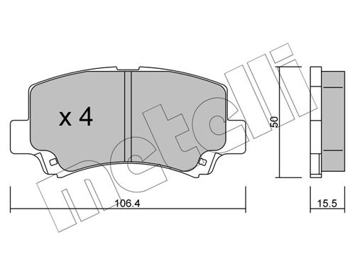 METELLI 22-0419-0 Brake Pad Set, disc brake