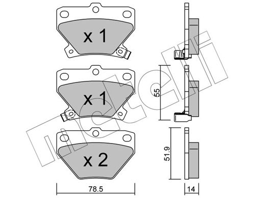 METELLI 22-0424-0 Brake Pad Set, disc brake