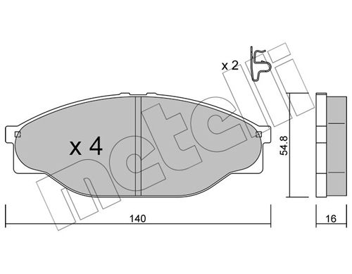 METELLI 22-0433-0 Brake Pad Set, disc brake