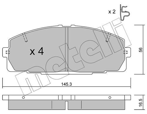 METELLI 22-0434-0 Brake Pad Set, disc brake