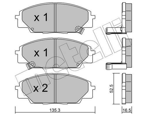 METELLI 22-0435-0 Brake Pad Set, disc brake