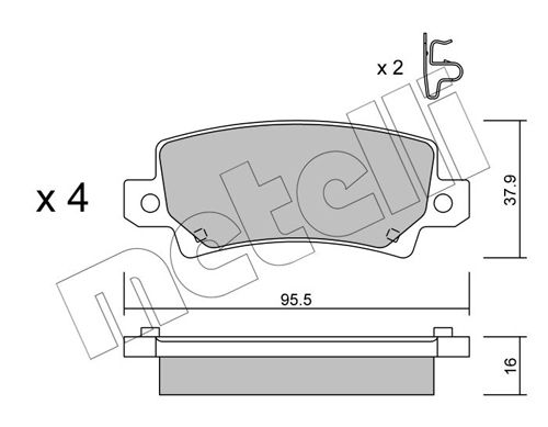 METELLI 22-0447-0 Brake Pad Set, disc brake