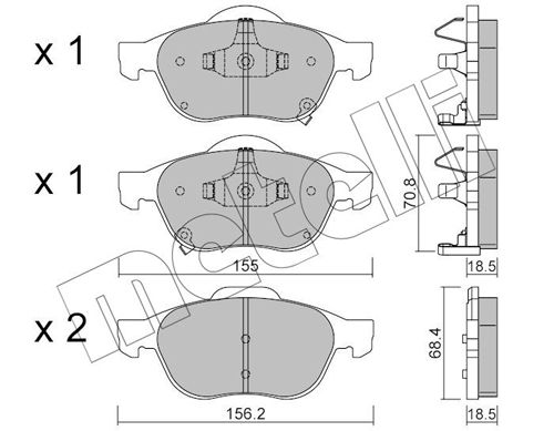 METELLI 22-0448-0 Brake Pad Set, disc brake