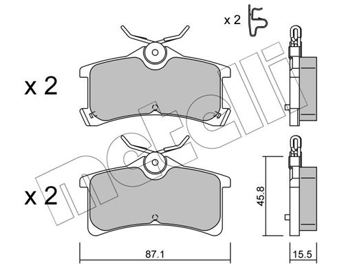 METELLI 22-0449-0 Brake Pad Set, disc brake