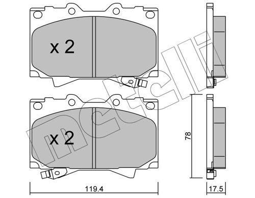METELLI 22-0452-0 Brake Pad Set, disc brake