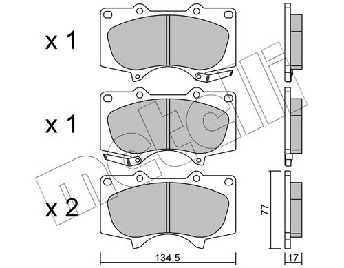 METELLI 22-0454-0 Brake Pad Set, disc brake
