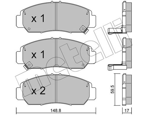 METELLI 22-0462-0 Brake Pad Set, disc brake