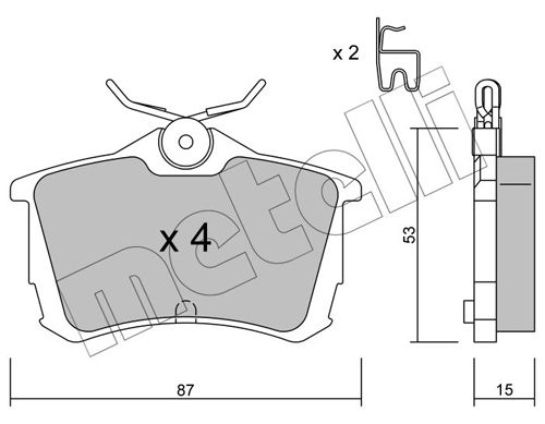 METELLI 22-0465-0 Brake Pad Set, disc brake