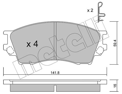 METELLI 22-0473-0 Brake Pad Set, disc brake