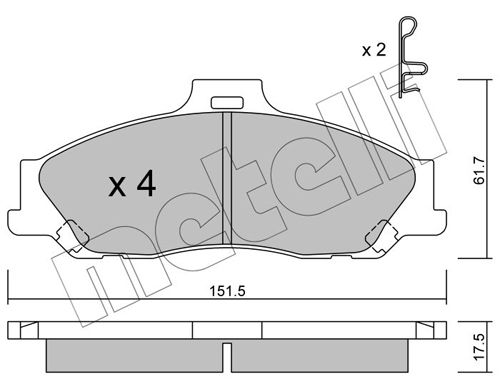 METELLI 22-0479-0 Brake Pad Set, disc brake