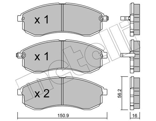 METELLI 22-0482-0 Brake Pad Set, disc brake