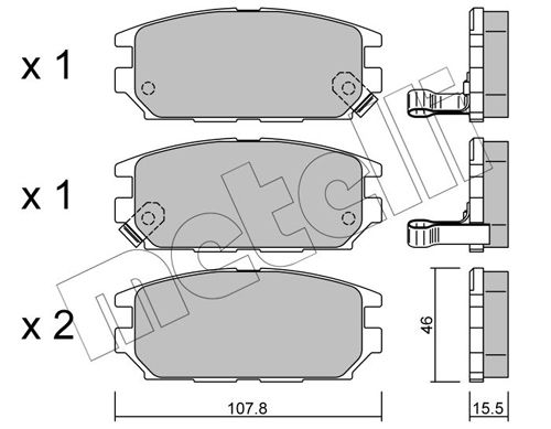 METELLI 22-0483-0 Brake Pad Set, disc brake