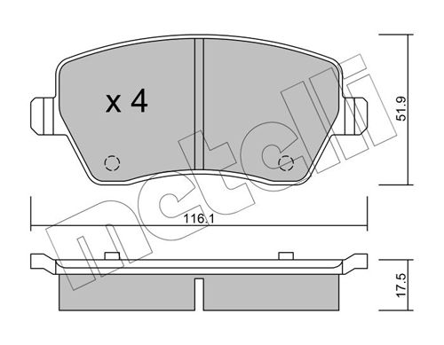 METELLI 22-0485-0 Brake Pad Set, disc brake
