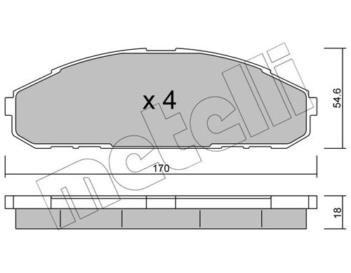 METELLI 22-0495-0 Brake Pad Set, disc brake