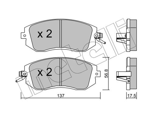 METELLI 22-0500-1 Brake Pad Set, disc brake