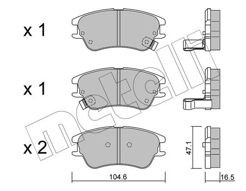 METELLI 22-0502-0 Brake Pad Set, disc brake