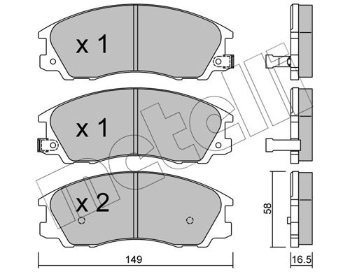 METELLI 22-0506-0 Brake Pad Set, disc brake