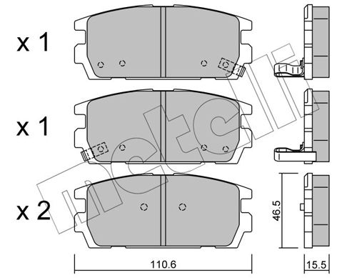 METELLI 22-0507-0 Brake Pad Set, disc brake