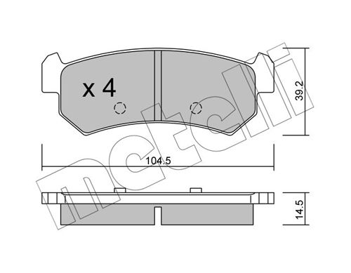METELLI 22-0511-0 Brake Pad Set, disc brake