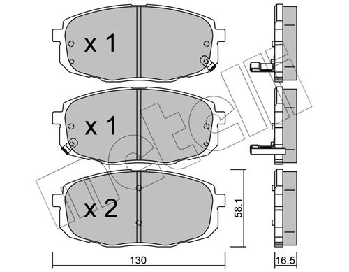 METELLI 22-0513-0 Brake Pad Set, disc brake