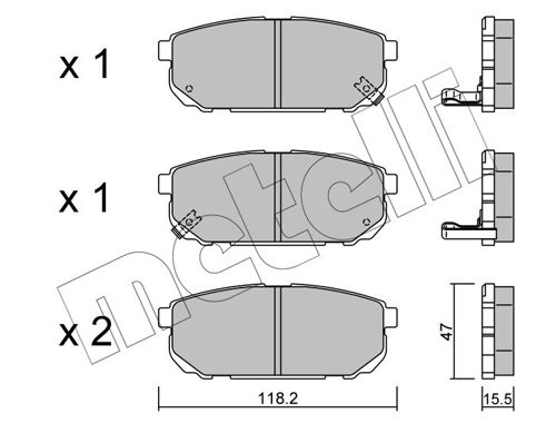 METELLI 22-0516-0 Brake Pad Set, disc brake