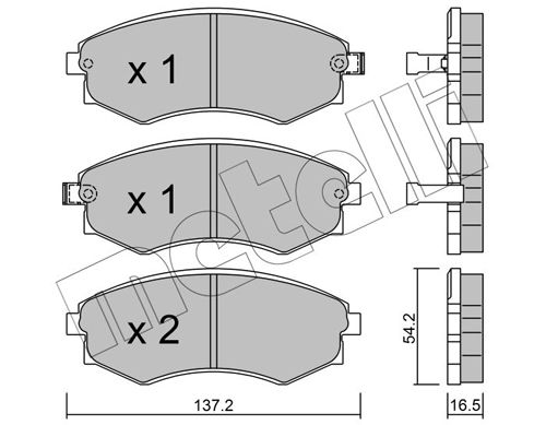 METELLI 22-0518-0 Brake Pad Set, disc brake