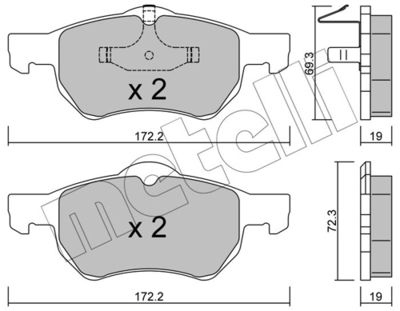 Brake Pad Set, disc brake METELLI 22-0523-0