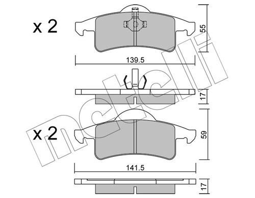 METELLI 22-0526-0 Brake Pad Set, disc brake