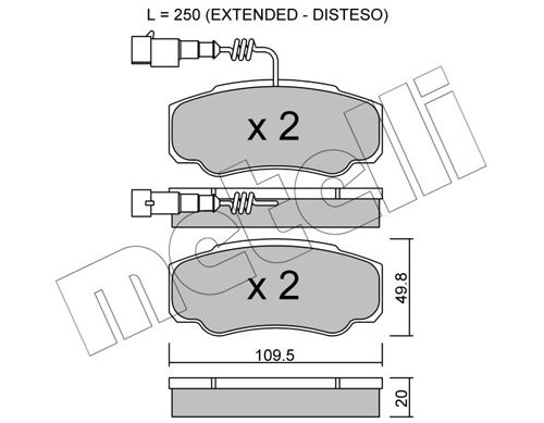 METELLI 22-0532-1 Brake Pad Set, disc brake