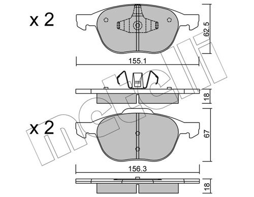 METELLI 22-0534-0 Brake Pad Set, disc brake