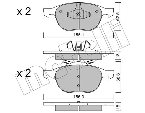 METELLI 22-0534-1 Brake Pad Set, disc brake