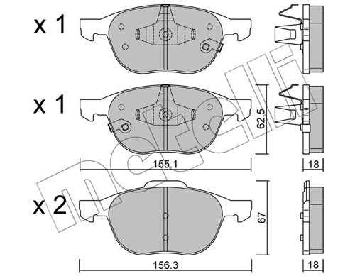 METELLI 22-0534-2 Brake Pad Set, disc brake